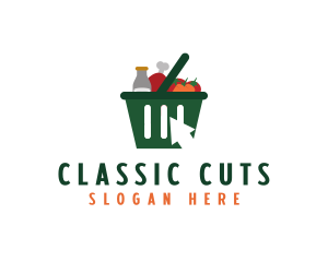 Grocery Online Shopping logo design