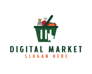 Grocery Online Shopping logo design