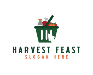 Grocery Online Shopping logo design