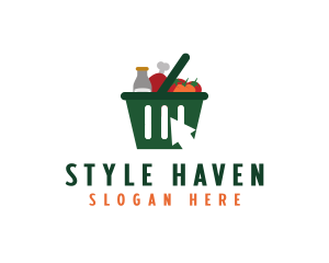 Grocery Online Shopping logo design