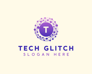 Tech Network Cyberspace logo design