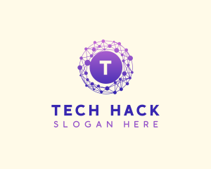 Tech Network Cyberspace logo design