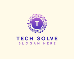 Tech Network Cyberspace logo design