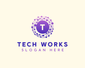 Tech Network Cyberspace logo design