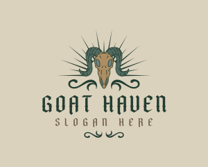 Goat Skull Saloon logo design