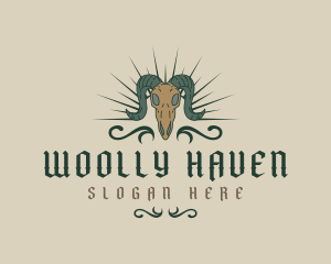 Goat Skull Saloon logo design