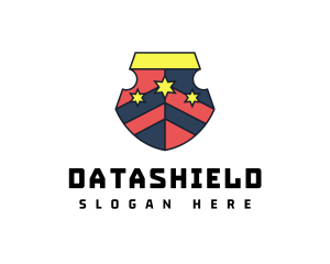 Orange Shield - Star Shield Sports logo design
