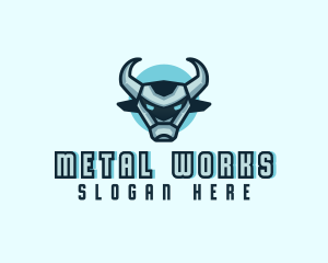 Metal - Metal Bull Robot logo design