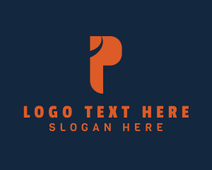 Logistics Shipping Letter P Logo