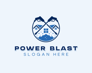 House Power Washing Disinfection logo design