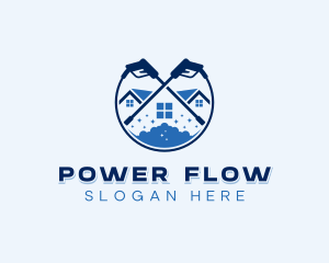 House Power Washing Disinfection logo design