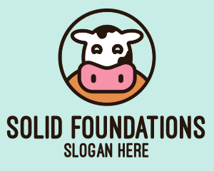 Cattle - Happy Cow Dairy logo design