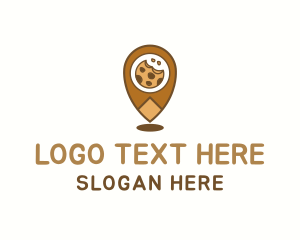 Location - Chocolate Cookie Pin logo design