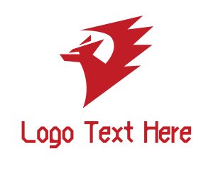 Dragon - Red Wing Dragon logo design