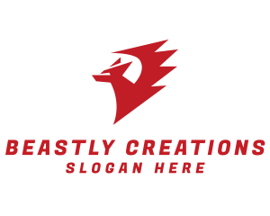  Beast Wing Dragon  logo design