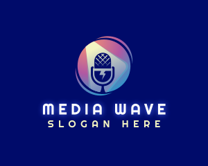 Broadcasting - Broadcasting Podcast Mic logo design