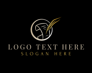 Feather - Notary Document Writing logo design