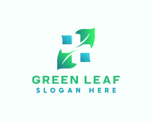 Leaf Cross Health logo design