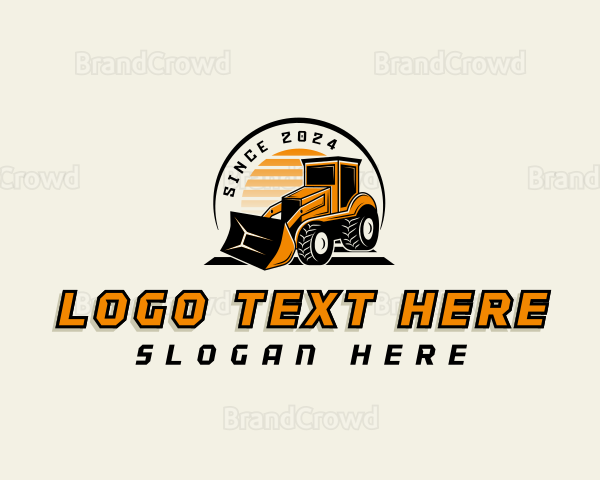 Excavator Backhoe Bulldozer Logo