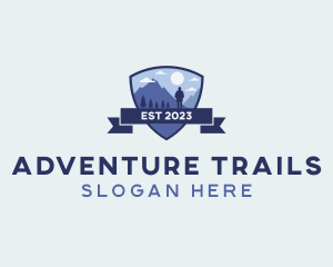 Mountain Travel Shield logo design