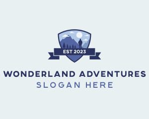 Mountain Travel Shield logo design