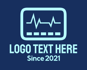 Medical Service - Blue Vital Sign logo design
