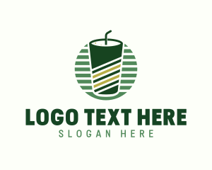 Container - Straw Beverage Container logo design