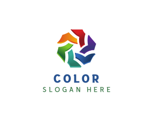 Colorful Radial Spin logo design
