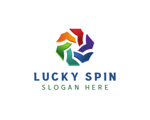 Colorful Radial Spin logo design