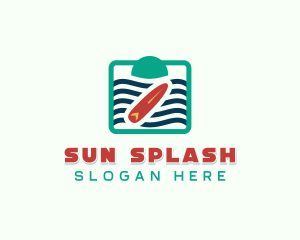 Beachwear - Surfing Beach Wave logo design