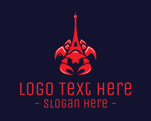 Claw - Red Eiffel Scorpion logo design