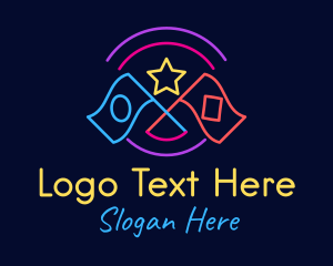 Star - Colorful Arcade Game Flag logo design