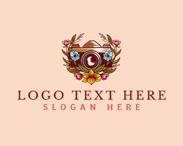 Videography - Floral Camera Photography logo design