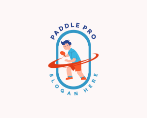 Table Tennis Player logo design