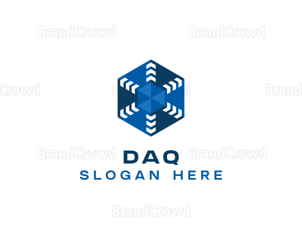 3D Hexagon Arrow Logo