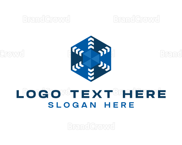 3D Hexagon Arrow Logo