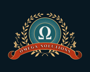 Greek Omega Symbol logo design