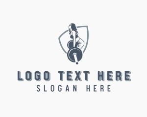 Trainer - Dumbbell Training Woman logo design