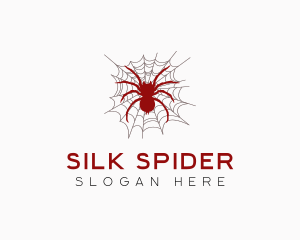 Tarantula Spider Cobweb logo design