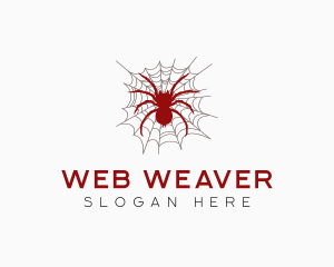 Spider - Tarantula Spider Cobweb logo design
