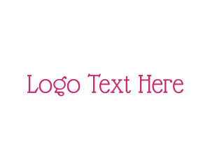Childish - Pink Childish Wordmark logo design