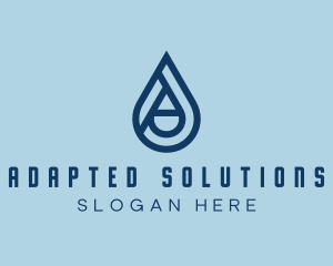 Water Station Letter A logo design