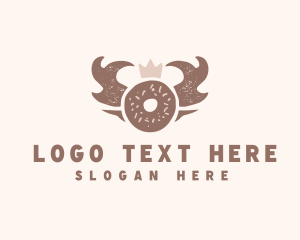 Bake - Bagel Bread Crown logo design