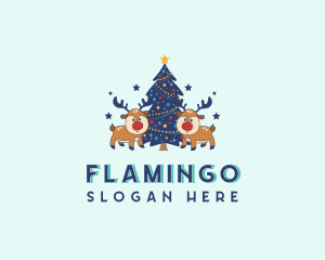 Reindeer - Holiday Christmas Reindeer logo design