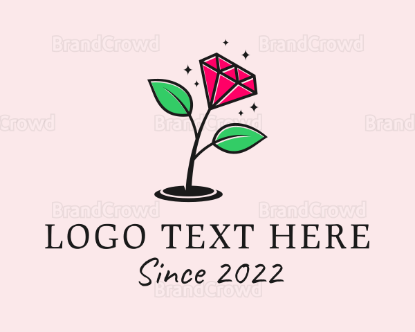 Flower Diamond Jewelry Logo