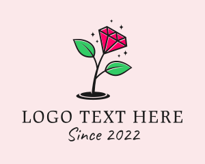 Expensive - Flower Diamond Jewelry logo design