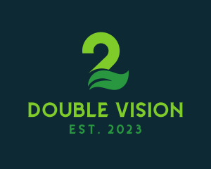 Two - Organic Leaf Number 2 logo design