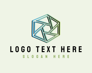 E Commerce - Modern Geometrical Hexagon logo design