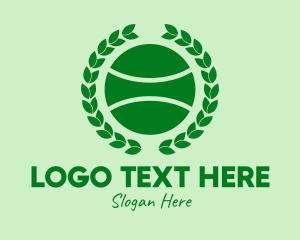 League - Tennis Ball Wreath logo design
