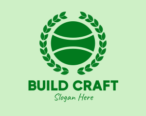 Tennis Ball Wreath logo design